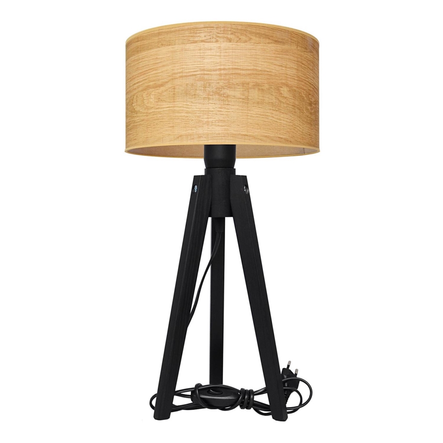 Lámpara de mesa ALBA 1xE27/15W/230V marrón/pino