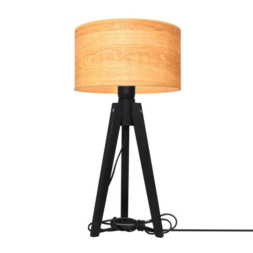 Lámpara de mesa ALBA 1xE27/15W/230V marrón/pino