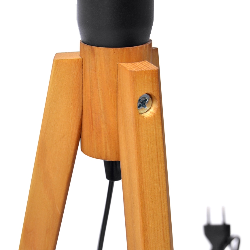 Lámpara de mesa ALBA 1xE27/15W/230V negro/roble