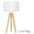 Lámpara de mesa ALBA 1xE27/60W/230V blanco/pino