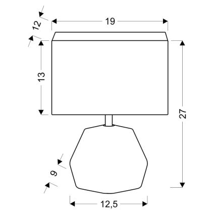 Lámpara de mesa ANIMI 1xE14/40W/230V gris