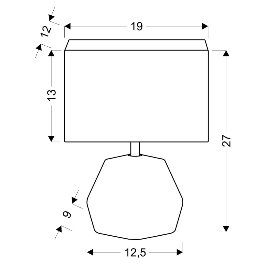 Lámpara de mesa ANIMI 1xE14/40W/230V gris