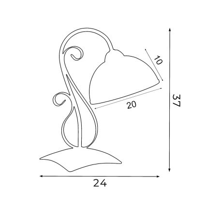 Lámpara de mesa ANTICA 1xE27/60W/230V