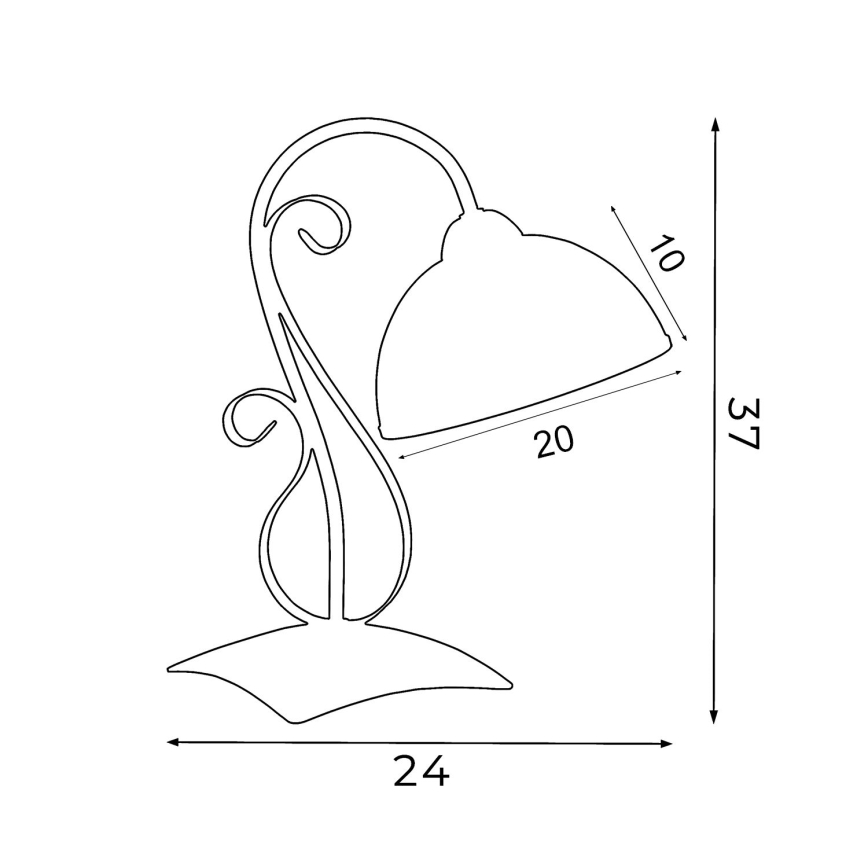 Lámpara de mesa ANTICA 1xE27/60W/230V