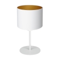 Lámpara de mesa ARDEN 1xE27/60W/230V diá. 18 cm blanco/dorado