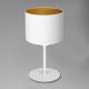 Lámpara de mesa ARDEN 1xE27/60W/230V diá. 18 cm blanco/dorado