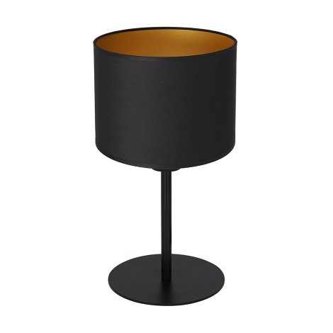 Lámpara de mesa ARDEN 1xE27/60W/230V diá. 18 cm negro/dorado