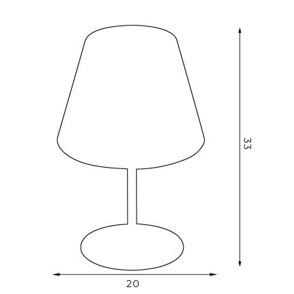 Lámpara de mesa ARDEN 1xE27/60W/230V diá. 20 cm blanco/dorado