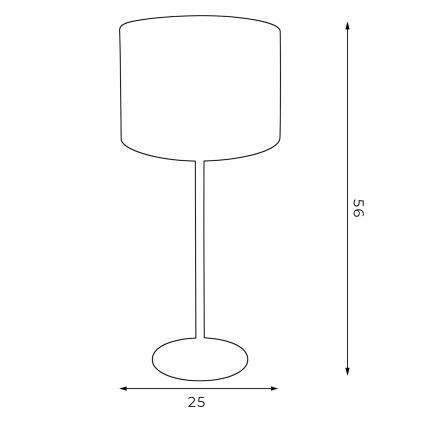 Lámpara de mesa ARDEN 1xE27/60W/230V diá. 25 cm morada/dorado