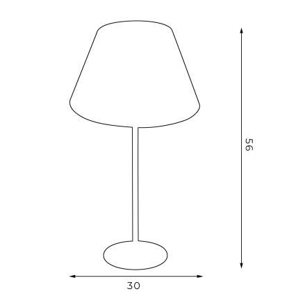 Lámpara de mesa ARDEN 1xE27/60W/230V diá. 30 cm blanco