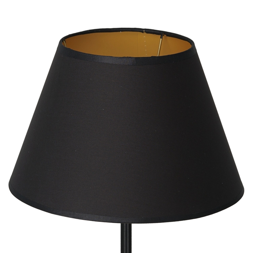 Lámpara de mesa ARDEN 1xE27/60W/230V diá. 30 cm negro/dorado