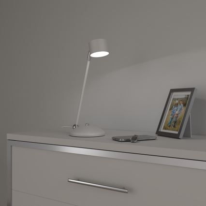 Lámpara de mesa ARENA 1xGX53/11W/230V blanco/cromo brillante