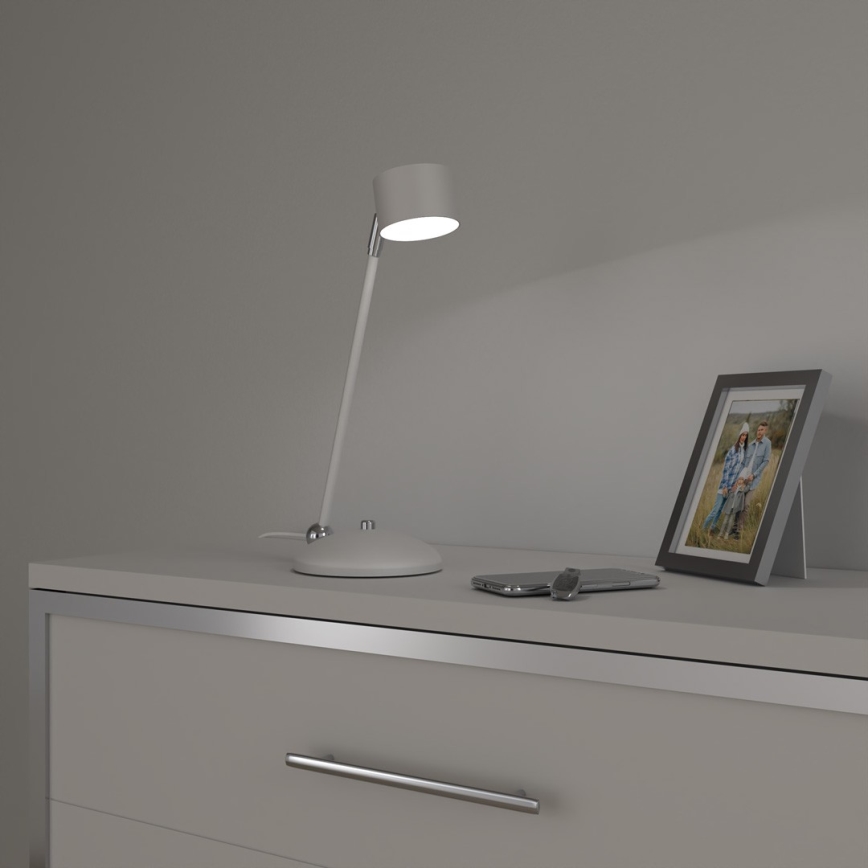 Lámpara de mesa ARENA 1xGX53/11W/230V blanco/cromo brillante