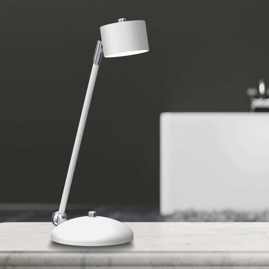 Lámpara de mesa ARENA 1xGX53/11W/230V blanco/cromo brillante