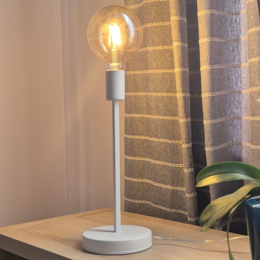 Lámpara de mesa ASTRID 1xE27/60W/230V blanco