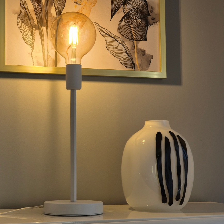 Lámpara de mesa ASTRID 1xE27/60W/230V blanco