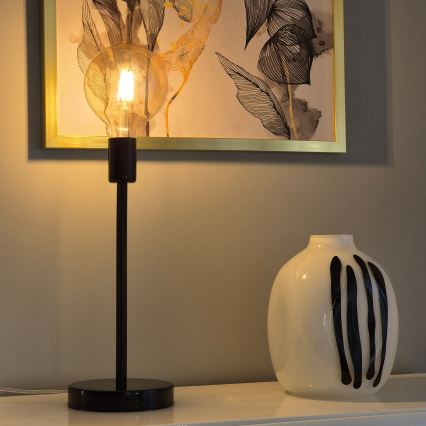 Lámpara de mesa ASTRID 1xE27/60W/230V negro brillante