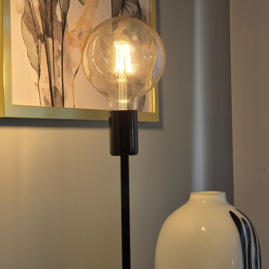 Lámpara de mesa ASTRID 1xE27/60W/230V negro brillante