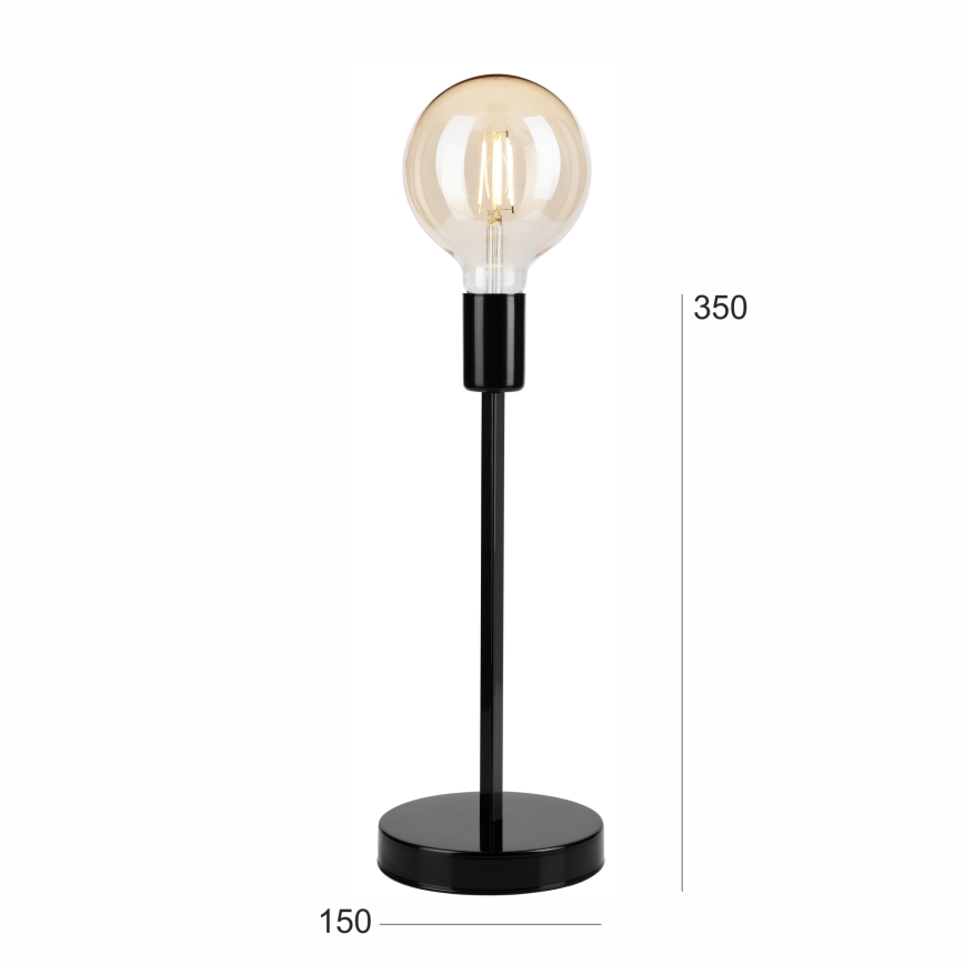 Lámpara de mesa ASTRID 1xE27/60W/230V negro brillante