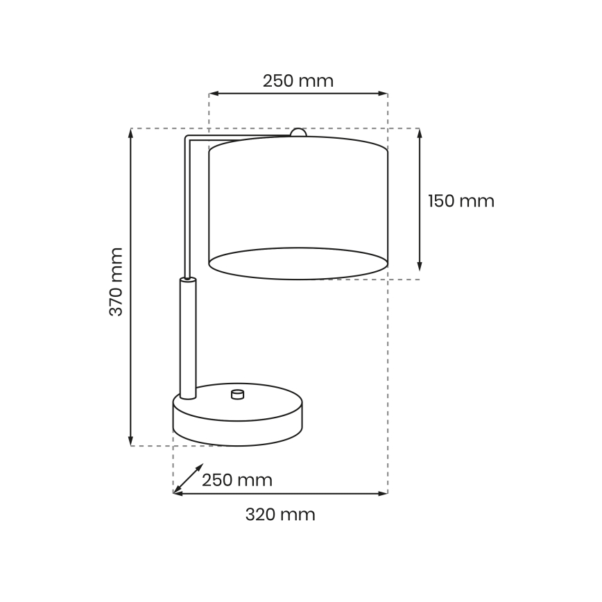Lámpara de mesa ATLANTA 1xE27/60W/230V
