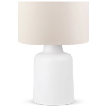 Lámpara de mesa AYD 1xE27/60W/230V beige/blanco