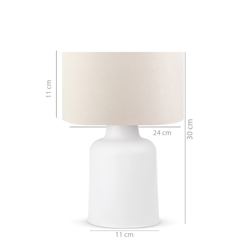 Lámpara de mesa AYD 1xE27/60W/230V beige/blanco