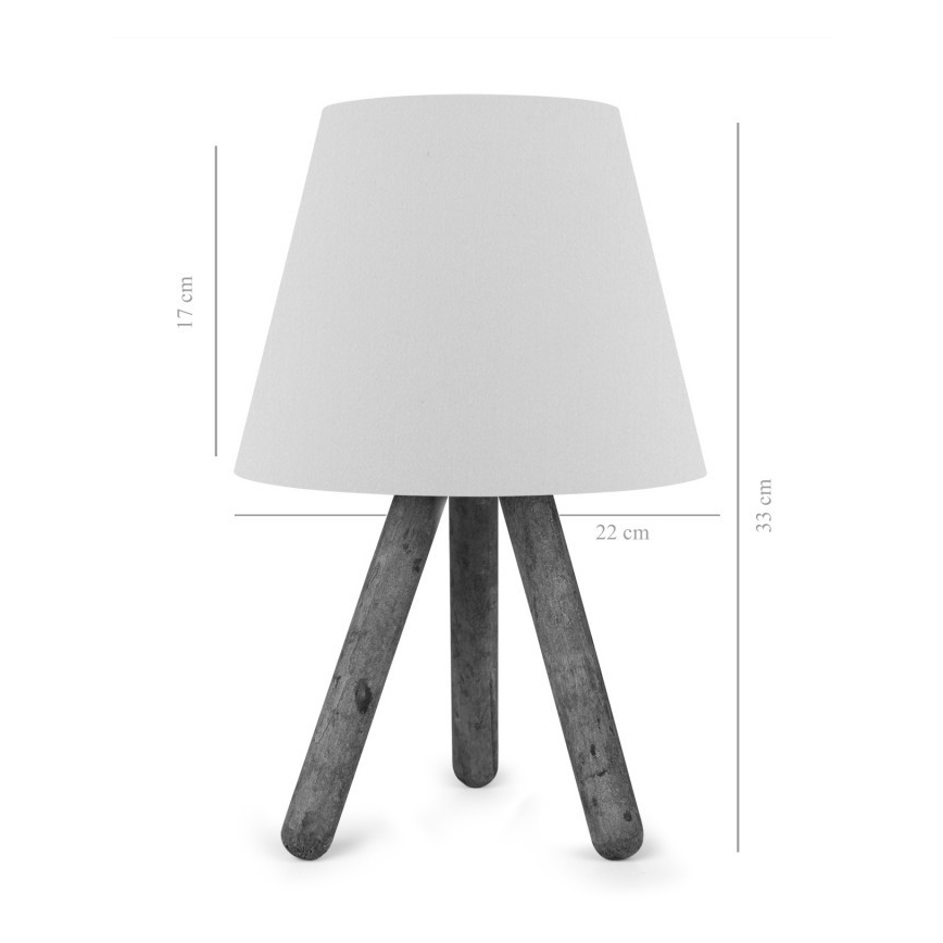 Lámpara de mesa AYD 1xE27/60W/230V beige