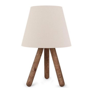 Lámpara de mesa AYD 1xE27/60W/230V beige/marrón