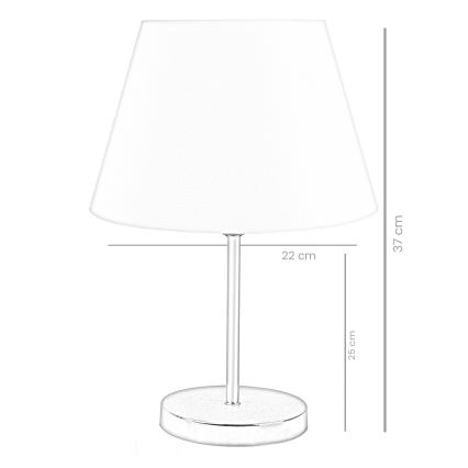 Lámpara de mesa AYD 1xE27/60W/230V blanco/dorado