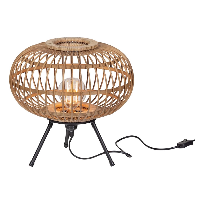 Lámpara de mesa BASICLABEL 1xE27/40W/230V bambú
