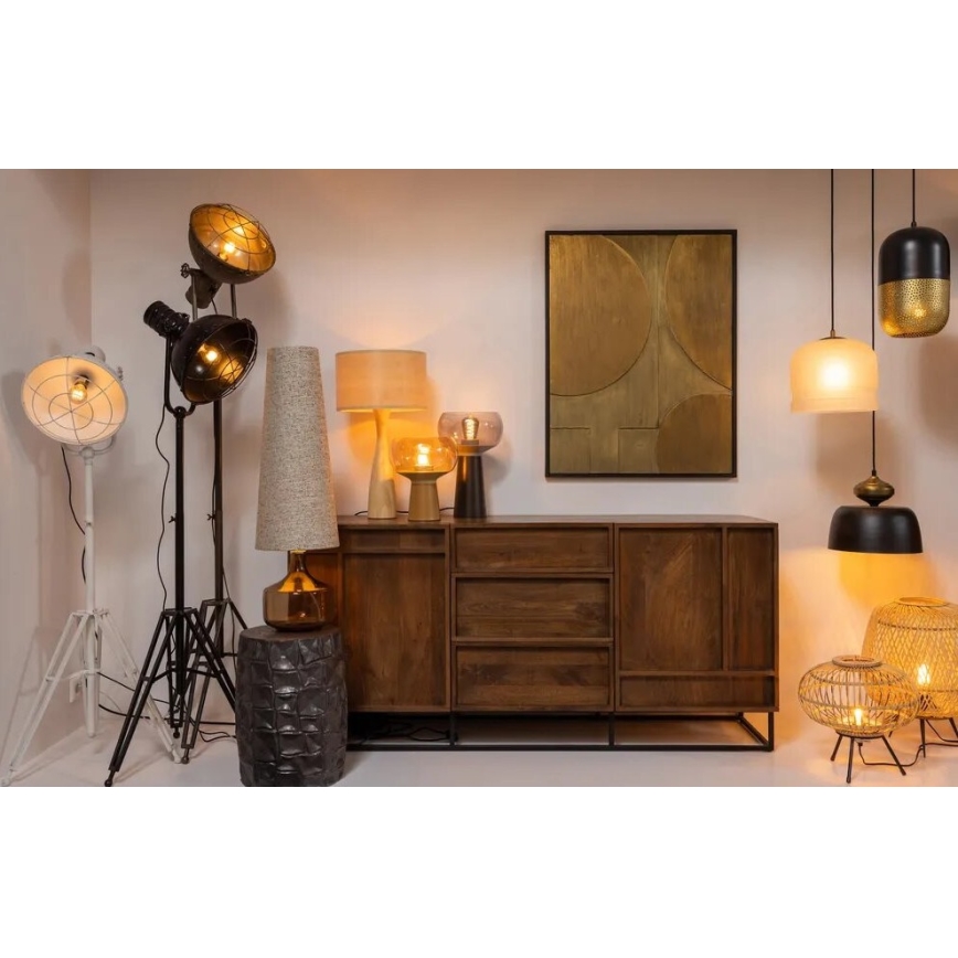 Lámpara de mesa BASICLABEL 1xE27/40W/230V bambú