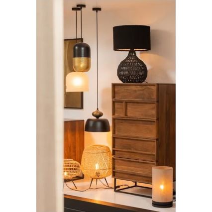 Lámpara de mesa BASICLABEL 1xE27/40W/230V bambú