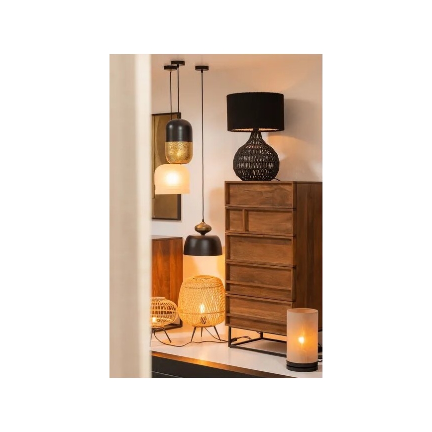 Lámpara de mesa BASICLABEL 1xE27/40W/230V bambú