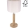 Lámpara de mesa BENITA 1xE27/60W/230V 48 cm color crema/roble – FSC Certificado