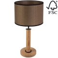 Lámpara de mesa BENITA 1xE27/60W/230V 48 cm marrón/roble – FSC Certificado