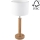 Lámpara de mesa BENITA 1xE27/60W/230V 61 cm blanco/roble – FSC Certificado