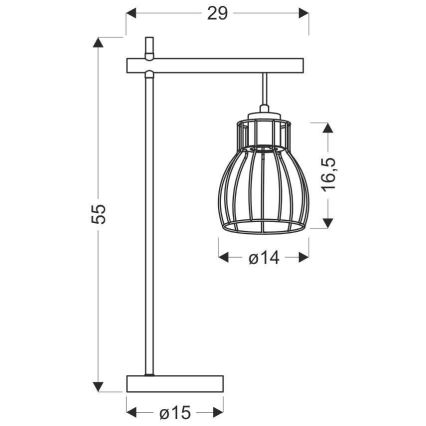 Lámpara de mesa BERNITA 1xE27/60W/230V