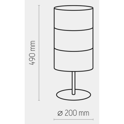 Lámpara de mesa BOGART 1xE27/15W/230V blanco/dorado