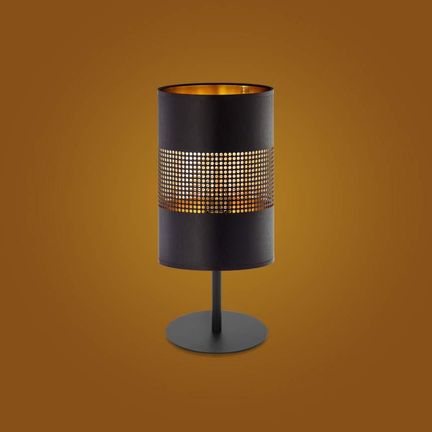 Lámpara de mesa BOGART 1xE27/15W/230V negro/dorado