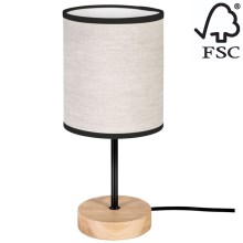 Lámpara de mesa BOHO 1xE27/25W/230V roble - certificado FSC
