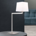 Lámpara de mesa CARLTON 1xE27/40W/230V blanco/cromo mate