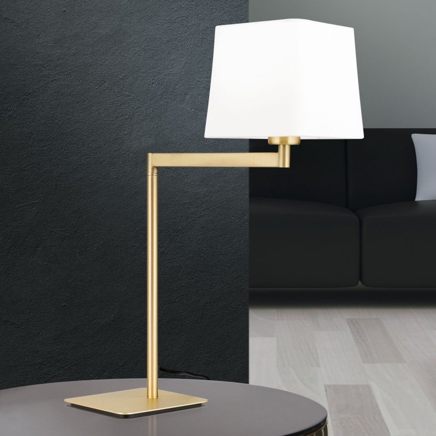 Lámpara de mesa CARLTON 1xE27/40W/230V blanco/dorado
