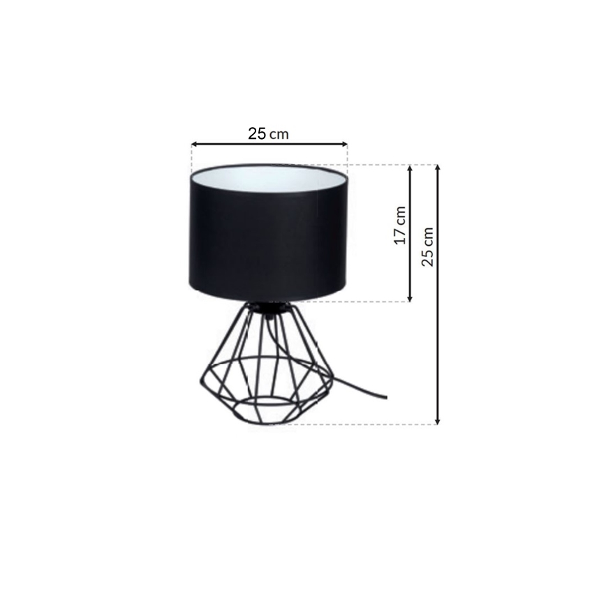 Lámpara de mesa COLIN 1xE27/60W/230V
