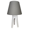 Lámpara de mesa CONE 1xE27/60W/230V blanco/gris