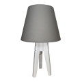 Lámpara de mesa CONE 1xE27/60W/230V blanco/gris