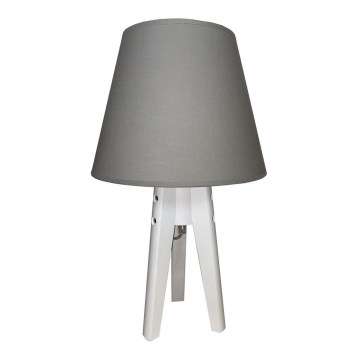 Lámpara de mesa CONE 1xE27/60W/230V blanco/gris