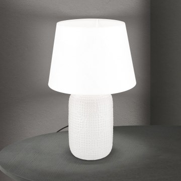 Lámpara de mesa CORAL 1xE27/40W/230V cerámica/blanco