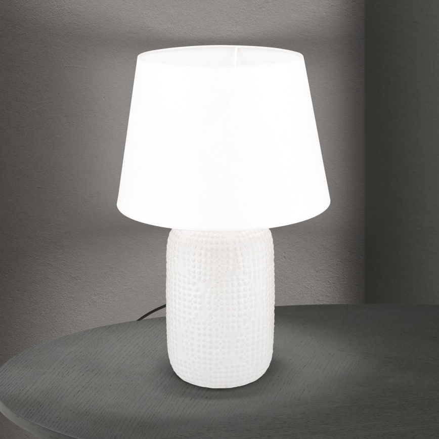 Lámpara de mesa CORAL 1xE27/40W/230V cerámica/blanco
