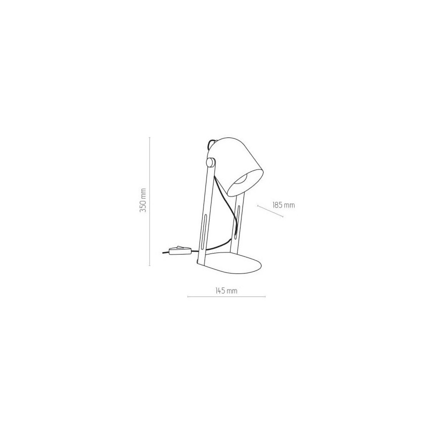 Lámpara de mesa DAVIS 1xE27/60W/230V gris