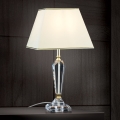 Lámpara de mesa de cristal VERONIQUE 1xE27/60W/230V color crema/transparente